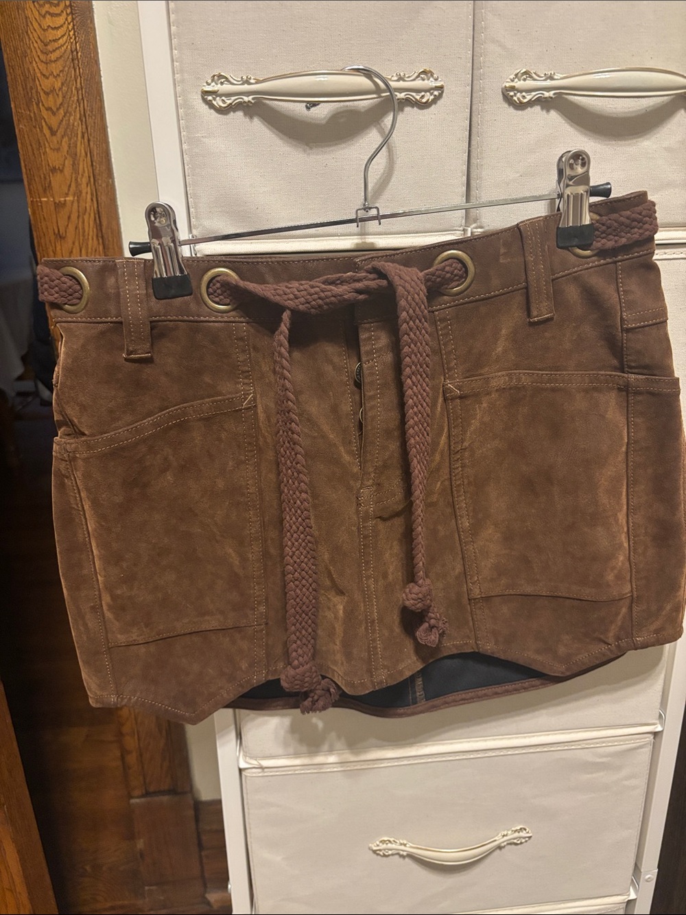 Brown Suede Free People Skirt
